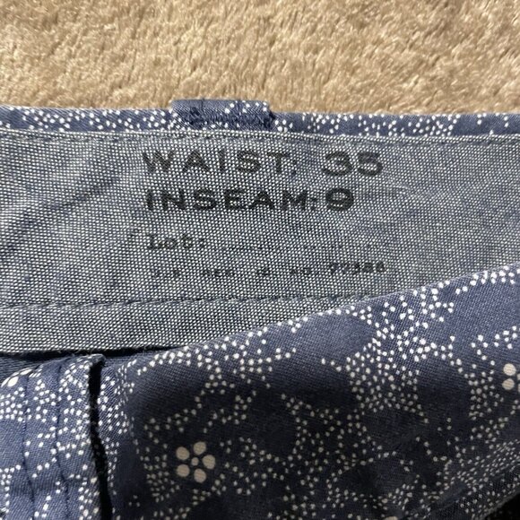 J. Crew Stanton Shorts Men Size 35 Navy Blue Floral Chino Casual Print Vacation - Picture 2 of 9